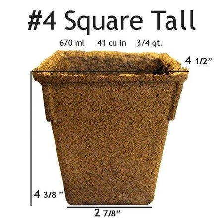 Cowpots CowPots #4 Square Tall Pot - 54 pots #4 Sq T (54)